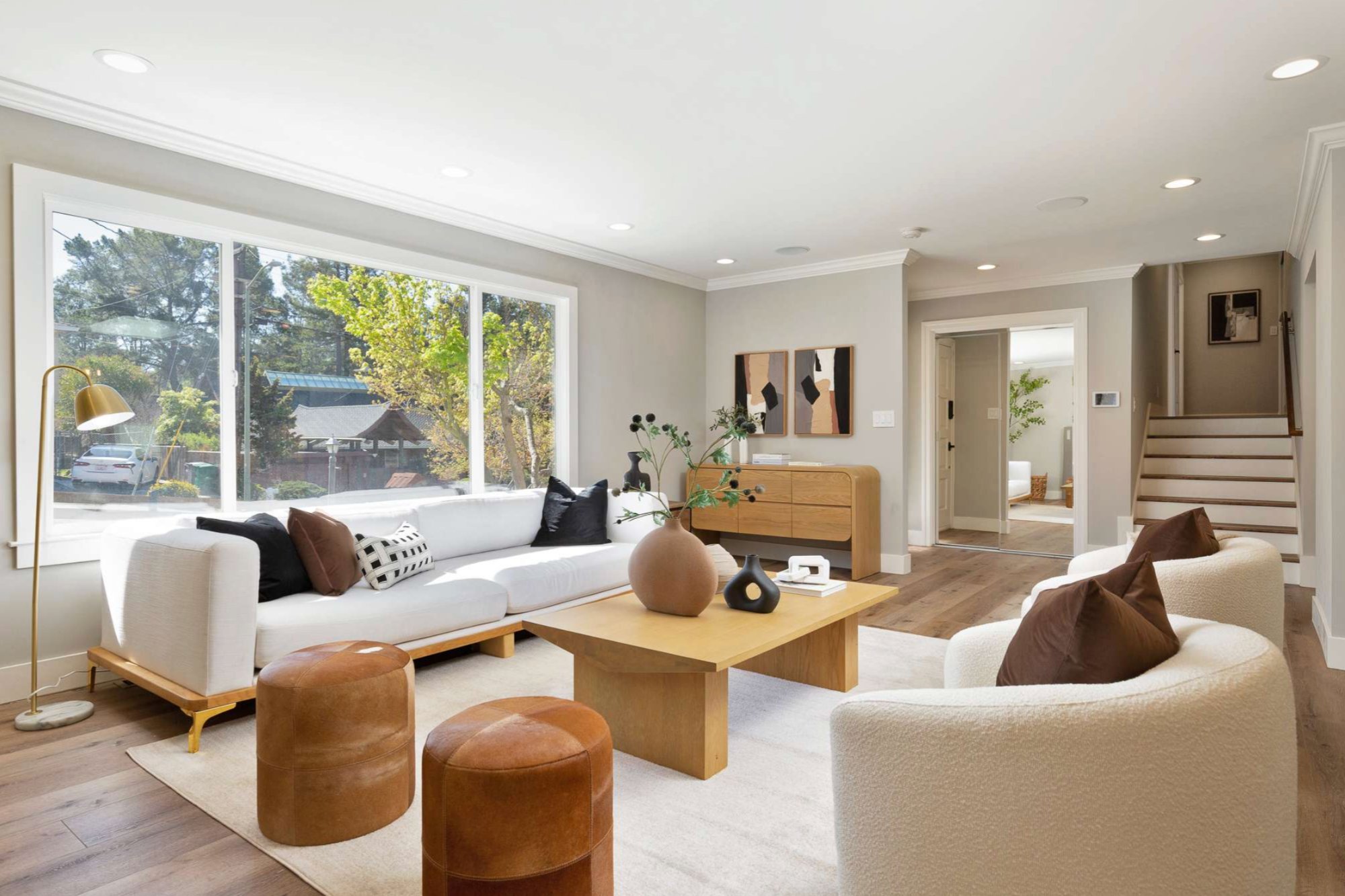 298 Elysian Fields Drive — Open-plan living room and kitchen with LVP flooring throughout